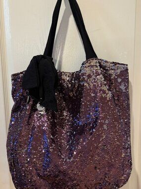 Juicy Couture Purple Sequin Tote Bag w/ Charms – Y2K Glam Halloween - New $148